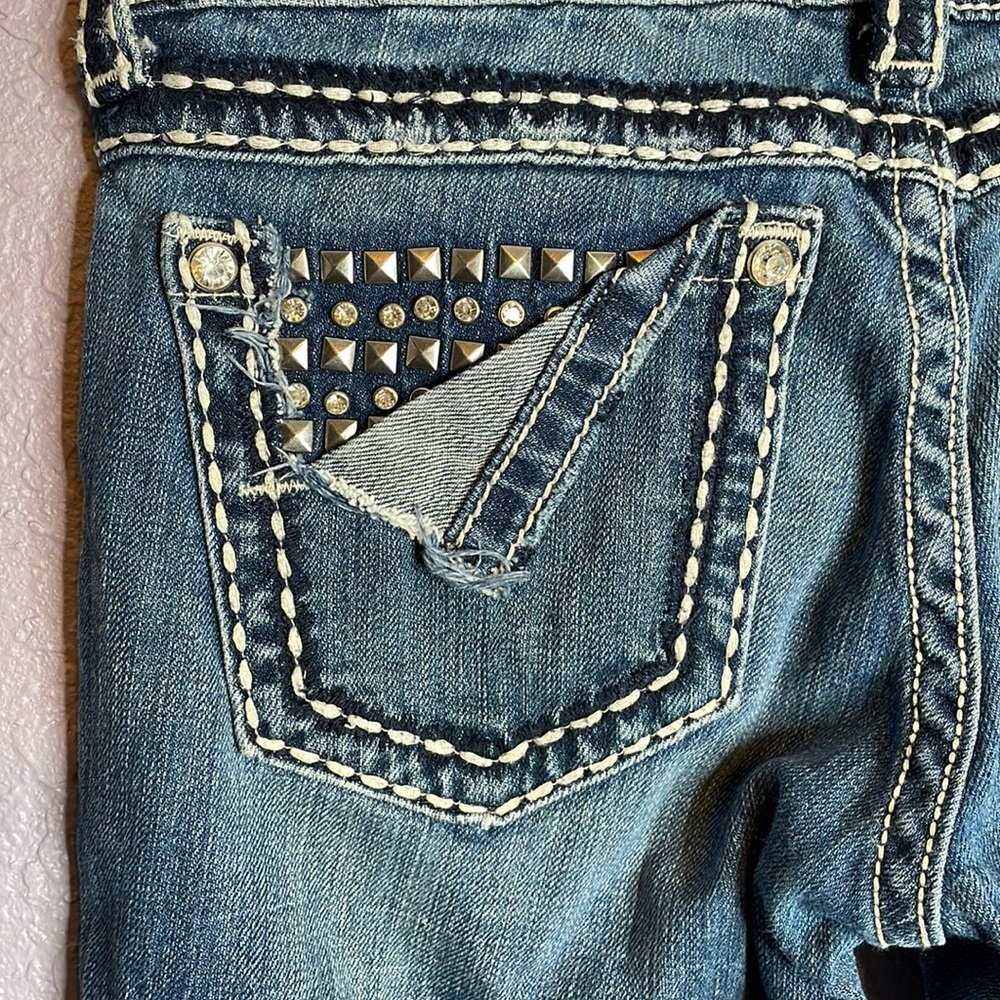 Miss Me Embellished Distressed Bootcut Jeans